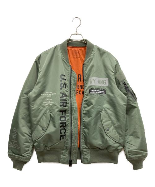 AVIREX（アヴィレックス）AVIREX (アヴィレックス) リフレクトステンシルMA-1ジャケット カーキ サイズ:SIZE 2XLの古着・服飾アイテム