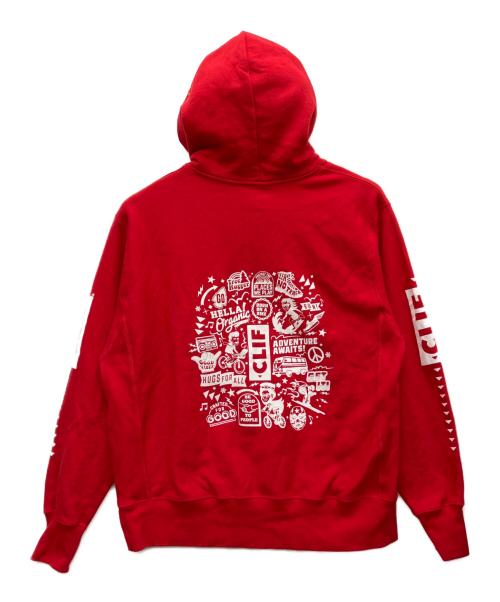 Champion REVERSE WEAVE（チャンピオン リバース ウィーブ）Champion REVERSE WEAVE (チャンピオン リバース ウィーブ) プルオーバーパーカー レッド サイズ:Lの古着・服飾アイテム