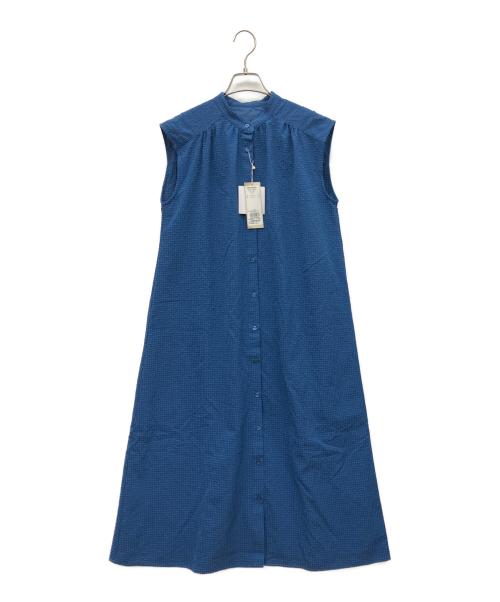 Droite lautreamont（ドロワットロートレアモン）Droite lautreamont (ドロワットロートレアモン) 半袖ワンピース ブルー サイズ:2 未使用品の古着・服飾アイテム