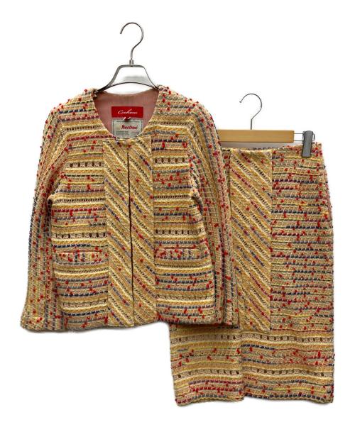 Coohem（コーヘン）Coohem (コーヘン) ツイードセットアップ イエロー サイズ:36の古着・服飾アイテム