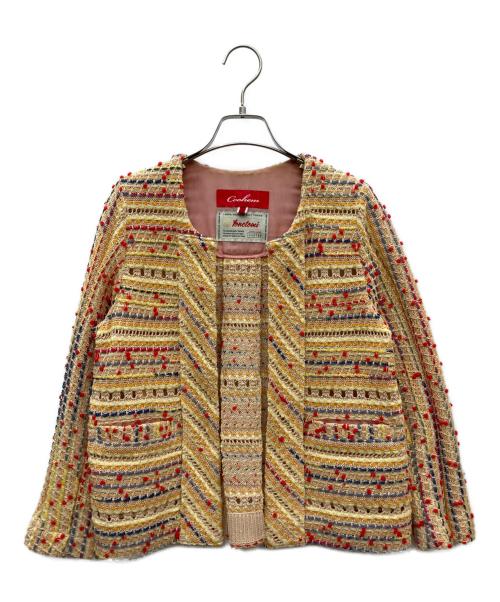 Coohem（コーヘン）Coohem (コーヘン) ツイードセットアップ イエロー サイズ:36の古着・服飾アイテム