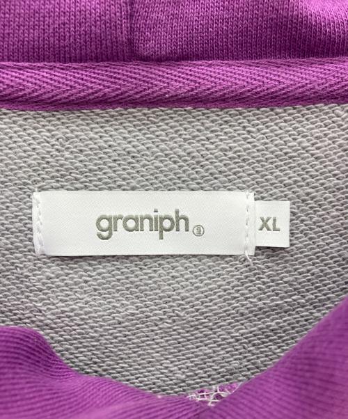 graniph（グラニフ）graniph (グラニフ) ドラゴンクエスト (ドラゴンクエスト) プルオーバーパーカー グレー×パープル サイズ:XLの古着・服飾アイテム