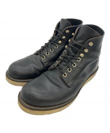 RED WING（レッドウィング）の古着「プレーントゥ・ワークブーツ」｜ブラック