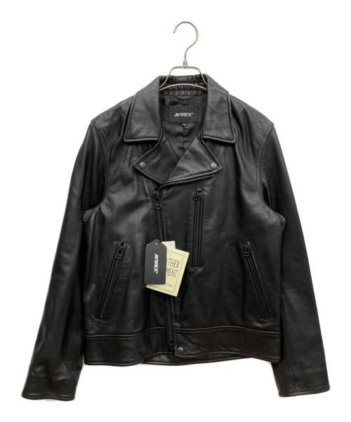 AVIREX（アヴィレックス）AVIREX (アヴィレックス) ライダースジャケット ブラック サイズ:M 未使用品の古着・服飾アイテム