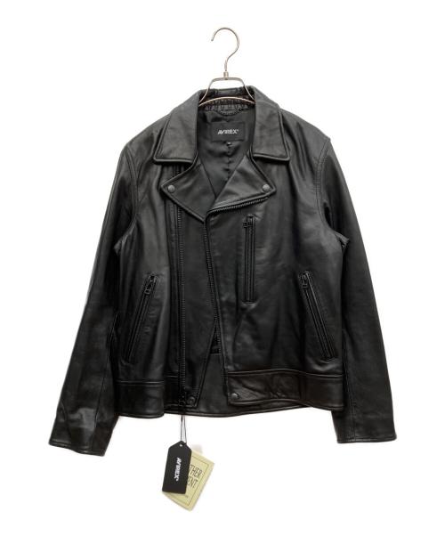 AVIREX（アヴィレックス）AVIREX (アヴィレックス) ライダースジャケット ブラック サイズ:M 未使用品の古着・服飾アイテム