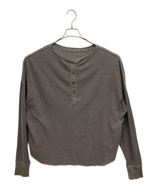 FRAMeWORK（フレームワーク）FRAMeWORK (フレームワーク) サーフニットヘンリーTee グレー サイズ:Fの古着・服飾アイテム