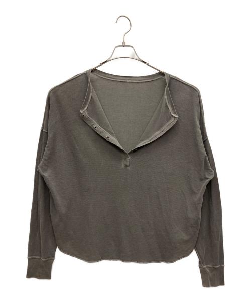 FRAMeWORK（フレームワーク）FRAMeWORK (フレームワーク) サーフニットヘンリーTee グレー サイズ:Fの古着・服飾アイテム