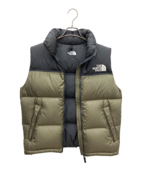 THE NORTH FACE（ザ ノース フェイス）THE NORTH FACE (ザ ノース フェイス) ヌプシベスト カーキ×ブラック サイズ:SIZE Sの古着・服飾アイテム