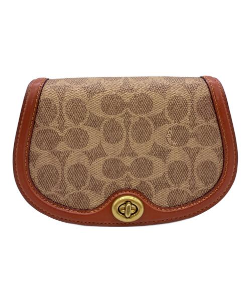 COACH（コーチ）COACH (コーチ) チェーンショルダーバッグ ブラウン×ブラックの古着・服飾アイテム