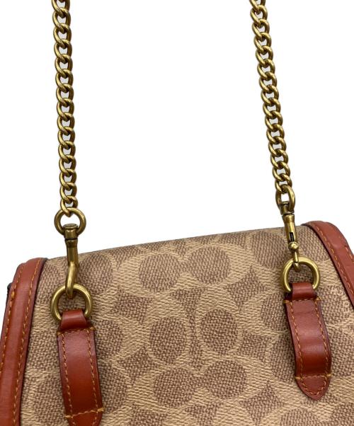 COACH（コーチ）COACH (コーチ) チェーンショルダーバッグ ブラウン×ブラックの古着・服飾アイテム