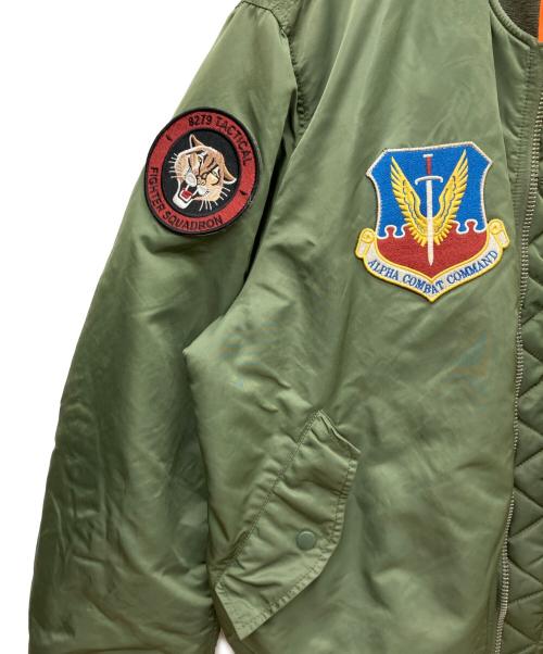 ALPHA INDUSTRIES（アルファインダストリーズ）ALPHA INDUSTRIES (アルファインダストリーズ) フライトジャケット オリーブ サイズ:3Lの古着・服飾アイテム