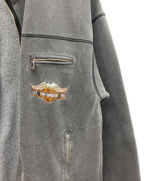 HARLEY-DAVIDSON（ハーレーダビッドソン）HARLEY-DAVIDSON (ハーレーダビッドソン) ジップアップスウェット グレー サイズ:Lの古着・服飾アイテム