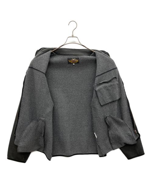 HARLEY-DAVIDSON（ハーレーダビッドソン）HARLEY-DAVIDSON (ハーレーダビッドソン) ジップアップスウェット グレー サイズ:Lの古着・服飾アイテム