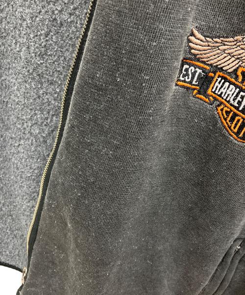 HARLEY-DAVIDSON（ハーレーダビッドソン）HARLEY-DAVIDSON (ハーレーダビッドソン) ジップアップスウェット グレー サイズ:Lの古着・服飾アイテム