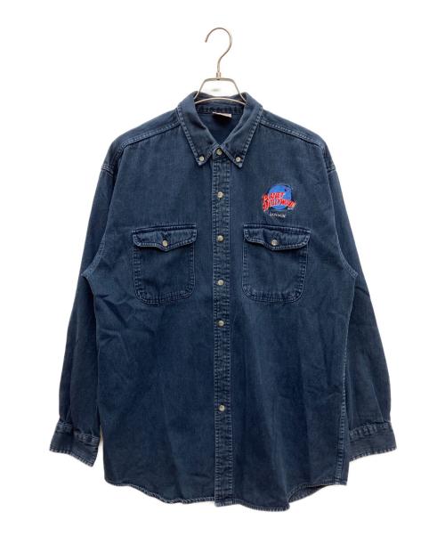 PLANET HOLLYWOOD（プラネットハリウッド）PLANET HOLLYWOOD (プラネットハリウッド) 長袖デニムシャツ インディゴ サイズ:SIZE XLの古着・服飾アイテム