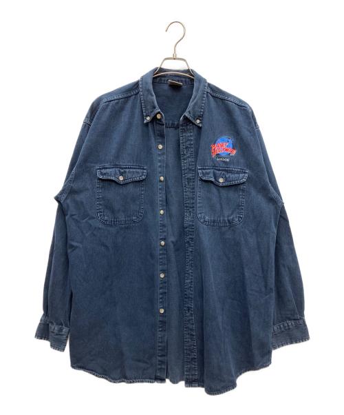 PLANET HOLLYWOOD（プラネットハリウッド）PLANET HOLLYWOOD (プラネットハリウッド) 長袖デニムシャツ インディゴ サイズ:SIZE XLの古着・服飾アイテム