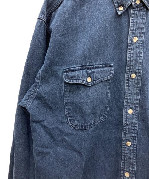 PLANET HOLLYWOOD（プラネットハリウッド）PLANET HOLLYWOOD (プラネットハリウッド) 長袖デニムシャツ インディゴ サイズ:SIZE XLの古着・服飾アイテム