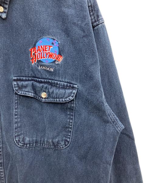 PLANET HOLLYWOOD（プラネットハリウッド）PLANET HOLLYWOOD (プラネットハリウッド) 長袖デニムシャツ インディゴ サイズ:SIZE XLの古着・服飾アイテム