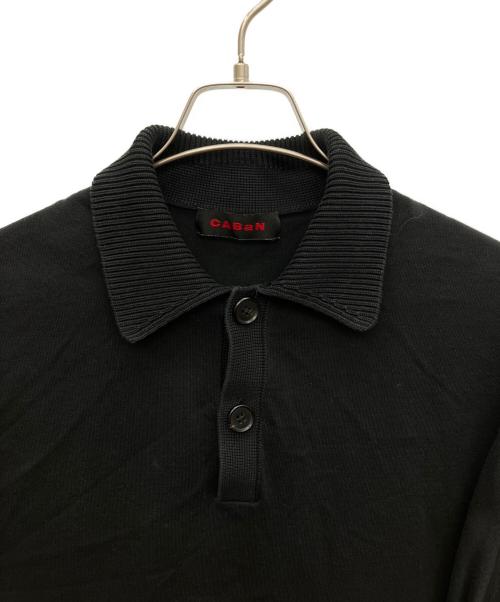 CABAN（キャバン）CABAN (キャバン) ポロニットプルオーバー ブラック サイズ:SIZE Lの古着・服飾アイテム