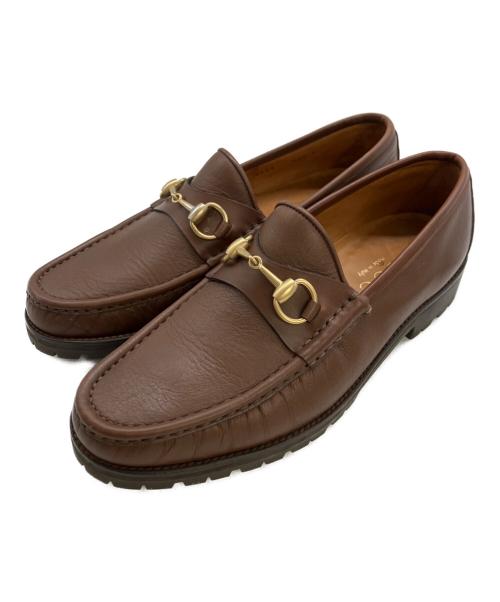GUCCI（グッチ）GUCCI (グッチ) ホースビットローファー ブラウン サイズ:43　1/2の古着・服飾アイテム