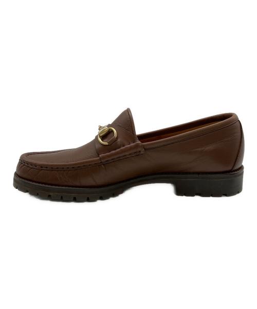 GUCCI（グッチ）GUCCI (グッチ) ホースビットローファー ブラウン サイズ:43　1/2の古着・服飾アイテム