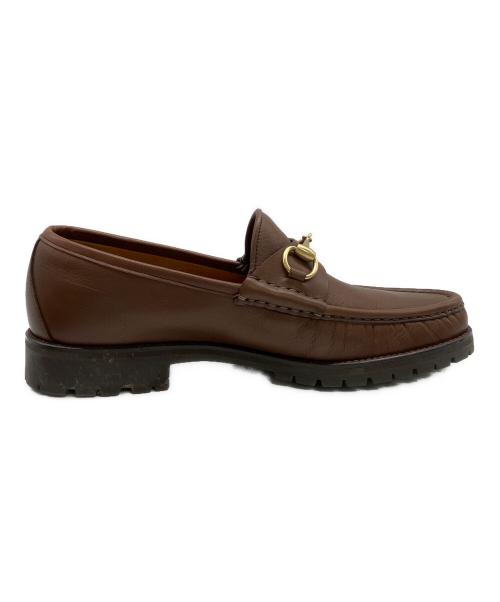 GUCCI（グッチ）GUCCI (グッチ) ホースビットローファー ブラウン サイズ:43　1/2の古着・服飾アイテム