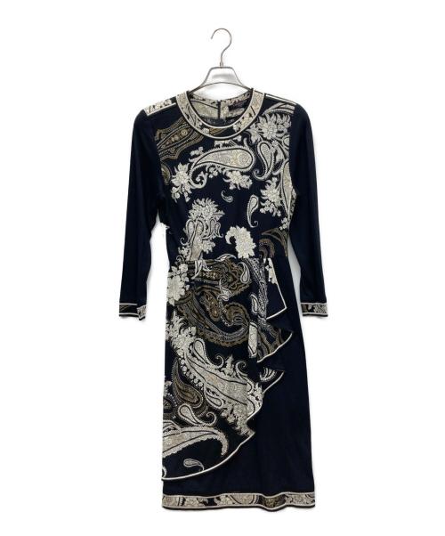 LEONARD PARIS（レオナール パリ）LEONARD PARIS (レオナール パリ) カーディガンセットワンピース ブラック サイズ:Lの古着・服飾アイテム