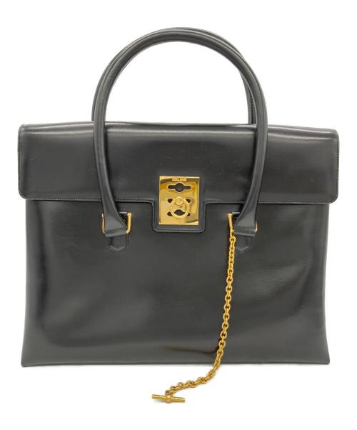 CELINE（セリーヌ）CELINE (セリーヌ) マンテルチェーンハンドバッグ ブラックの古着・服飾アイテム