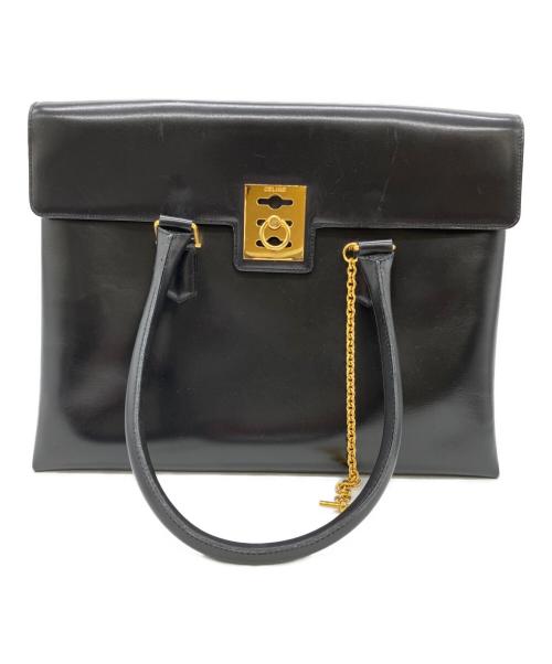 CELINE（セリーヌ）CELINE (セリーヌ) マンテルチェーンハンドバッグ ブラックの古着・服飾アイテム