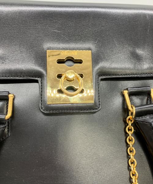 CELINE（セリーヌ）CELINE (セリーヌ) マンテルチェーンハンドバッグ ブラックの古着・服飾アイテム