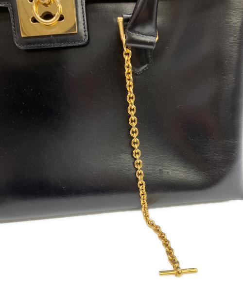 CELINE（セリーヌ）CELINE (セリーヌ) マンテルチェーンハンドバッグ ブラックの古着・服飾アイテム