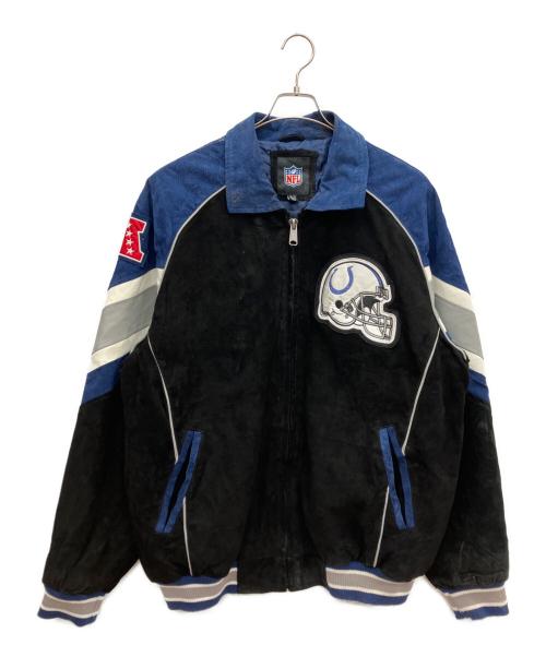 NFL（ナショナル・フットボール・リーグ）NFL (ナショナル・フットボール・リーグ) スタジャン ブラック×ネイビー サイズ:XLの古着・服飾アイテム