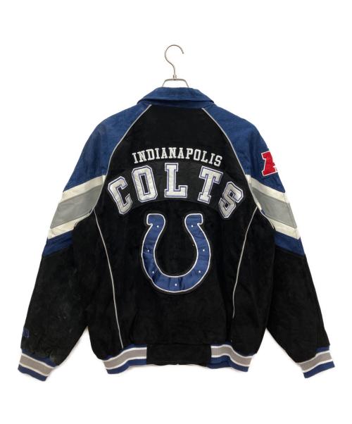 NFL（ナショナル・フットボール・リーグ）NFL (ナショナル・フットボール・リーグ) スタジャン ブラック×ネイビー サイズ:XLの古着・服飾アイテム