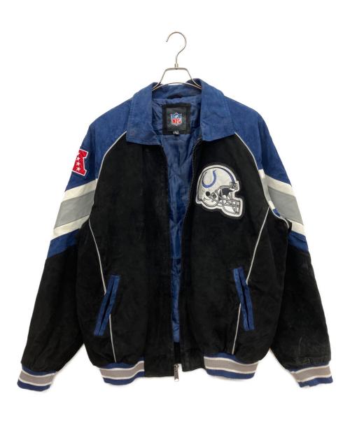 NFL（ナショナル・フットボール・リーグ）NFL (ナショナル・フットボール・リーグ) スタジャン ブラック×ネイビー サイズ:XLの古着・服飾アイテム