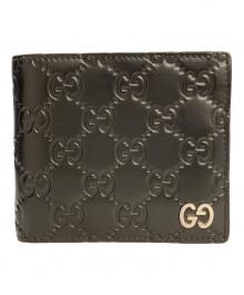 GUCCI（グッチ）の古着「2つ折り財布　グッチシマ」｜ブラック