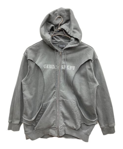 GALFY（ガルフィー）GALFY (ガルフィー) 穴の向こうにわんちゃんパーカー グレー サイズ:大型犬(XL)の古着・服飾アイテム