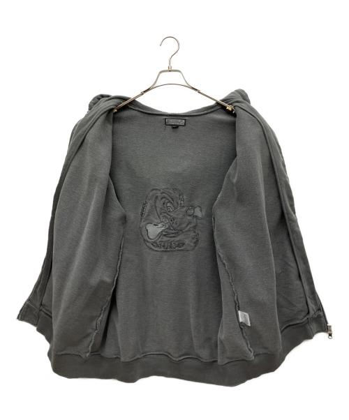 GALFY（ガルフィー）GALFY (ガルフィー) 穴の向こうにわんちゃんパーカー グレー サイズ:大型犬(XL)の古着・服飾アイテム