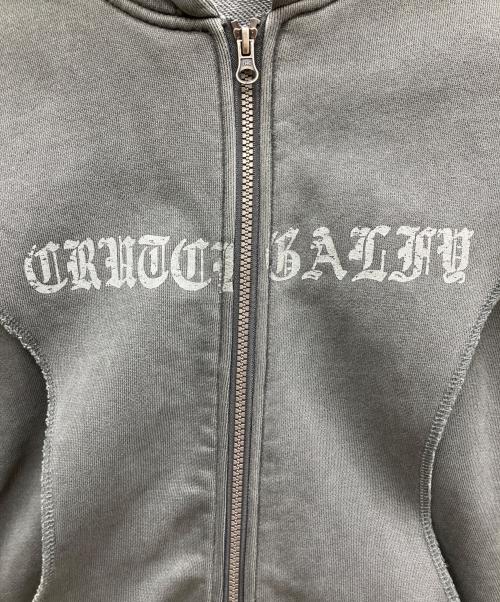 GALFY（ガルフィー）GALFY (ガルフィー) 穴の向こうにわんちゃんパーカー グレー サイズ:大型犬(XL)の古着・服飾アイテム