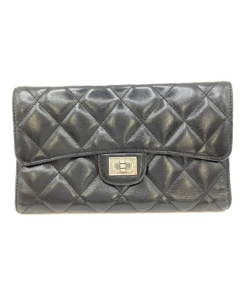 CHANEL（シャネル）CHANEL (シャネル) 三つ折り長財布 ブラックの古着・服飾アイテム
