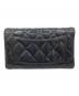 CHANEL (シャネル) 三つ折り長財布 ブラック：30000円