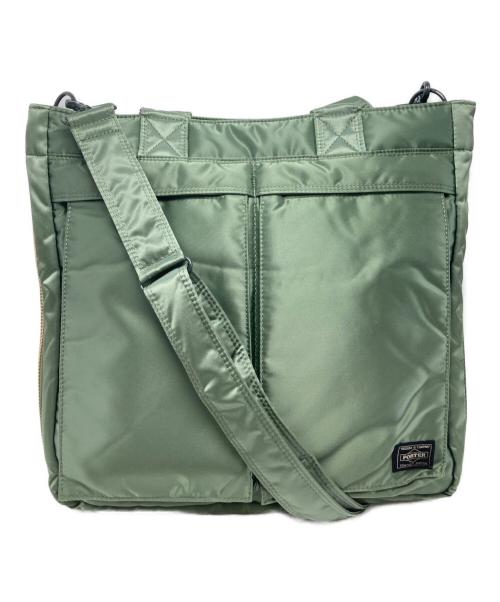 PORTER（ポーター）PORTER (ポーター) TANKER 2WAY TOTE BAG カーキの古着・服飾アイテム