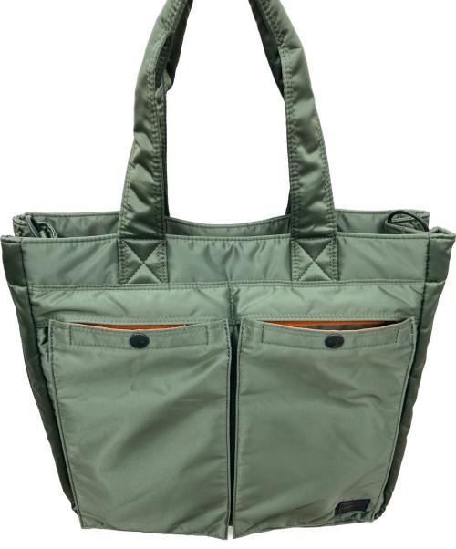PORTER（ポーター）PORTER (ポーター) TANKER 2WAY TOTE BAG カーキの古着・服飾アイテム
