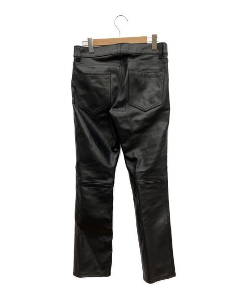 BEAMS（ビームス）BEAMS (ビームス) カウレザーパンツ ブラック サイズ:Mの古着・服飾アイテム