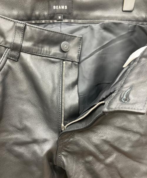 BEAMS（ビームス）BEAMS (ビームス) カウレザーパンツ ブラック サイズ:Mの古着・服飾アイテム