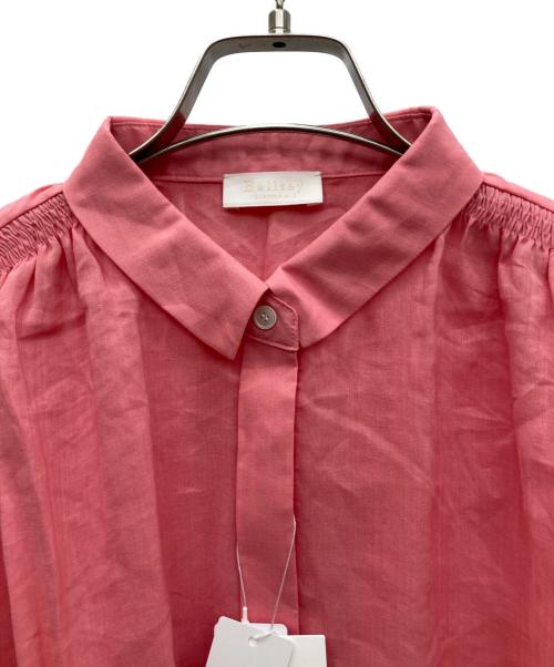 BALLSEY（ボールジィ）BALLSEY (ボールジィ) スムースラミー ハーフスリーブブラウス ピンク サイズ:36 未使用品の古着・服飾アイテム