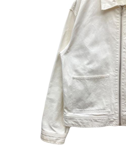 stussy（ステューシー）stussy (ステューシー) Denim Zip Work Jacket OVERDYED ホワイト サイズ:SIZE Lの古着・服飾アイテム