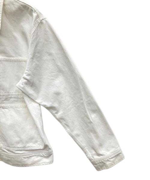 stussy（ステューシー）stussy (ステューシー) Denim Zip Work Jacket OVERDYED ホワイト サイズ:SIZE Lの古着・服飾アイテム