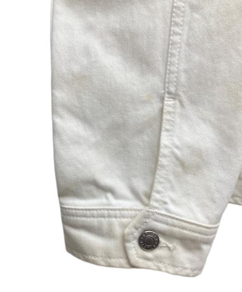 stussy（ステューシー）stussy (ステューシー) Denim Zip Work Jacket OVERDYED ホワイト サイズ:SIZE Lの古着・服飾アイテム