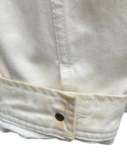 stussy（ステューシー）stussy (ステューシー) Denim Zip Work Jacket OVERDYED ホワイト サイズ:SIZE Lの古着・服飾アイテム