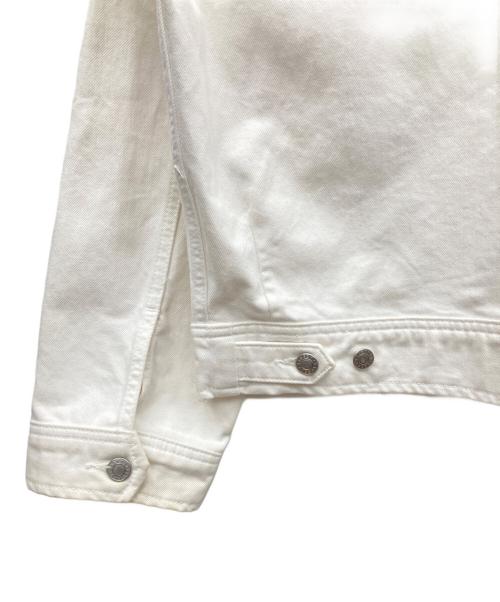 stussy（ステューシー）stussy (ステューシー) Denim Zip Work Jacket OVERDYED ホワイト サイズ:SIZE Lの古着・服飾アイテム